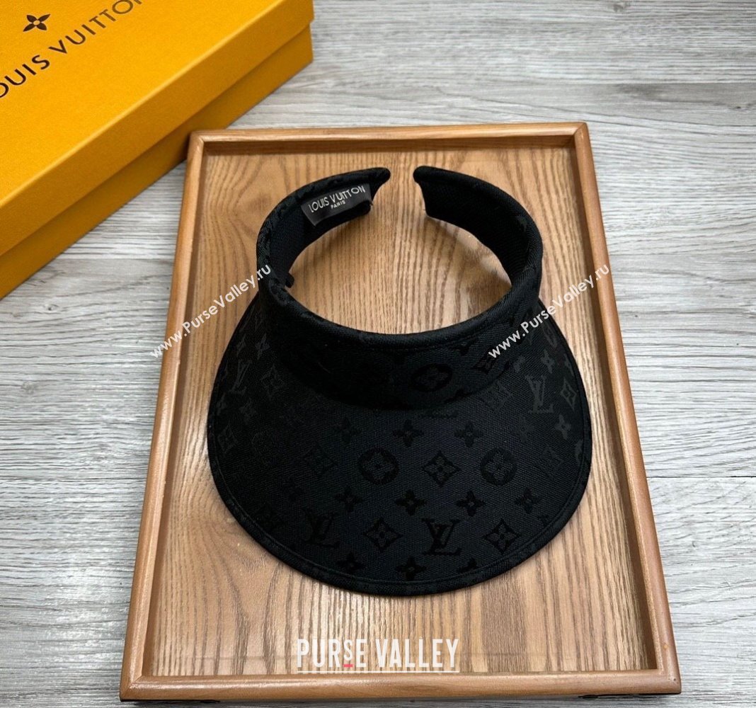 Louis Vuitton Monogram Visor Hat Black 2024 0730 (MAO-240730107)