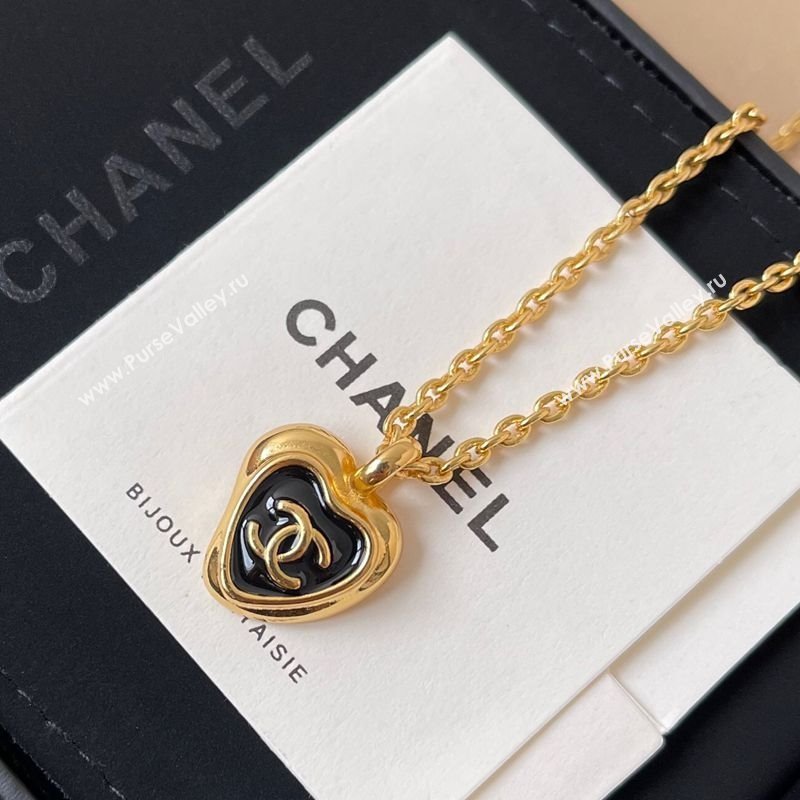 Chanel Pendant Necklace Black/Gold 2025 0724 (YF-250725127)