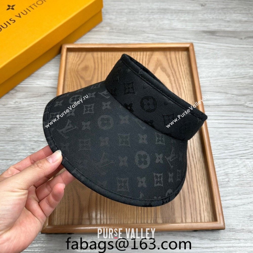 Louis Vuitton Monogram Visor Hat Black 2024 0730 (MAO-240730107)