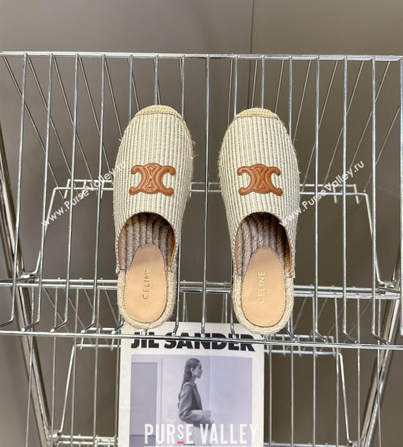 Celine Platform Les Espadrilles Mules in Oshkosh Canvas Grey 2025 (HQG-250709101)