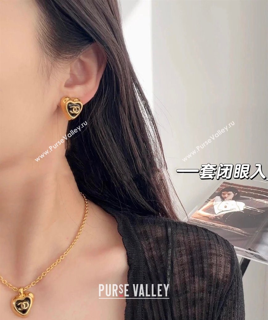 Chanel Pendant Necklace Black/Gold 2025 0724 (YF-250725127)