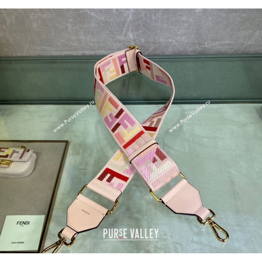 Fendi STRAP YOU Shoulder Strap in Pink FF Canvas 2021 (DS-210907052)