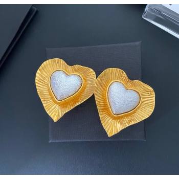 Saint Laurent Heart Clip Earrings 2025 0725 (YF-250725141)