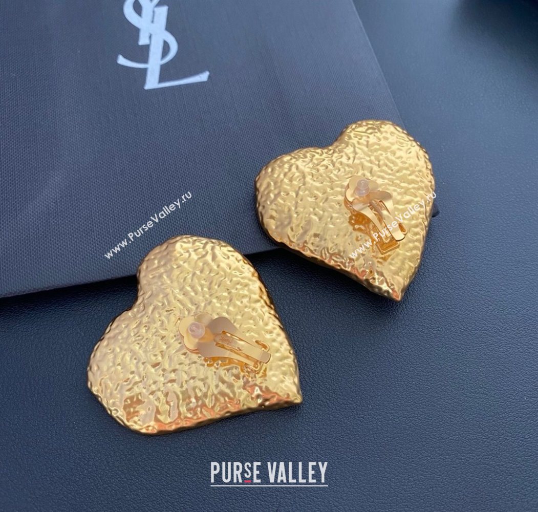 Saint Laurent Heart Clip Earrings 2025 0725 (YF-250725141)
