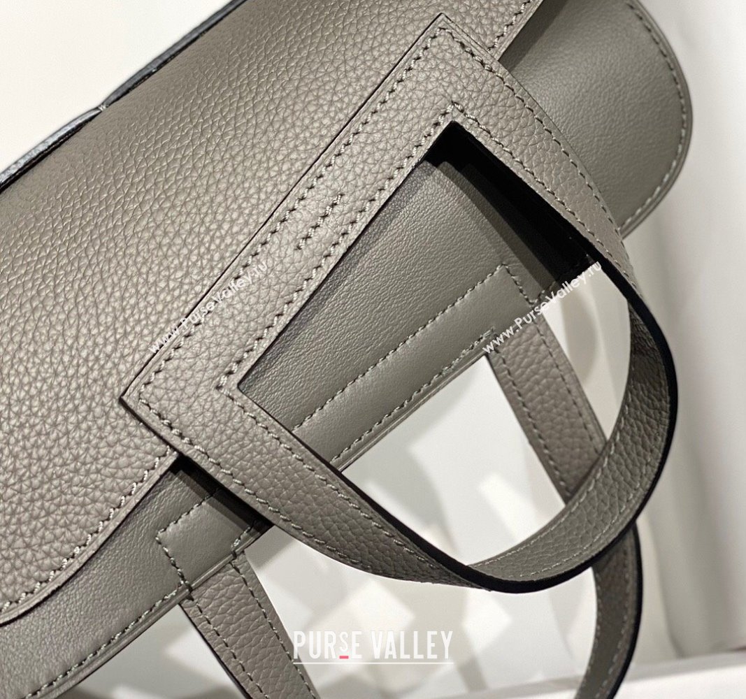 Hermes Halzan 25cm Bag in Togo Calfskin Cloud Grey 2024 H092501 (FLB-240925016)