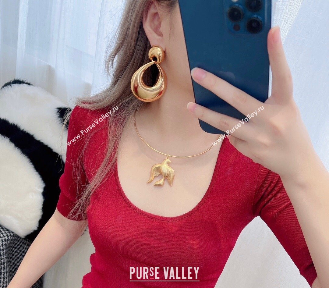 Saint Laurent Half Clip Earrings Gold 2025 0725 (YF-250725142)