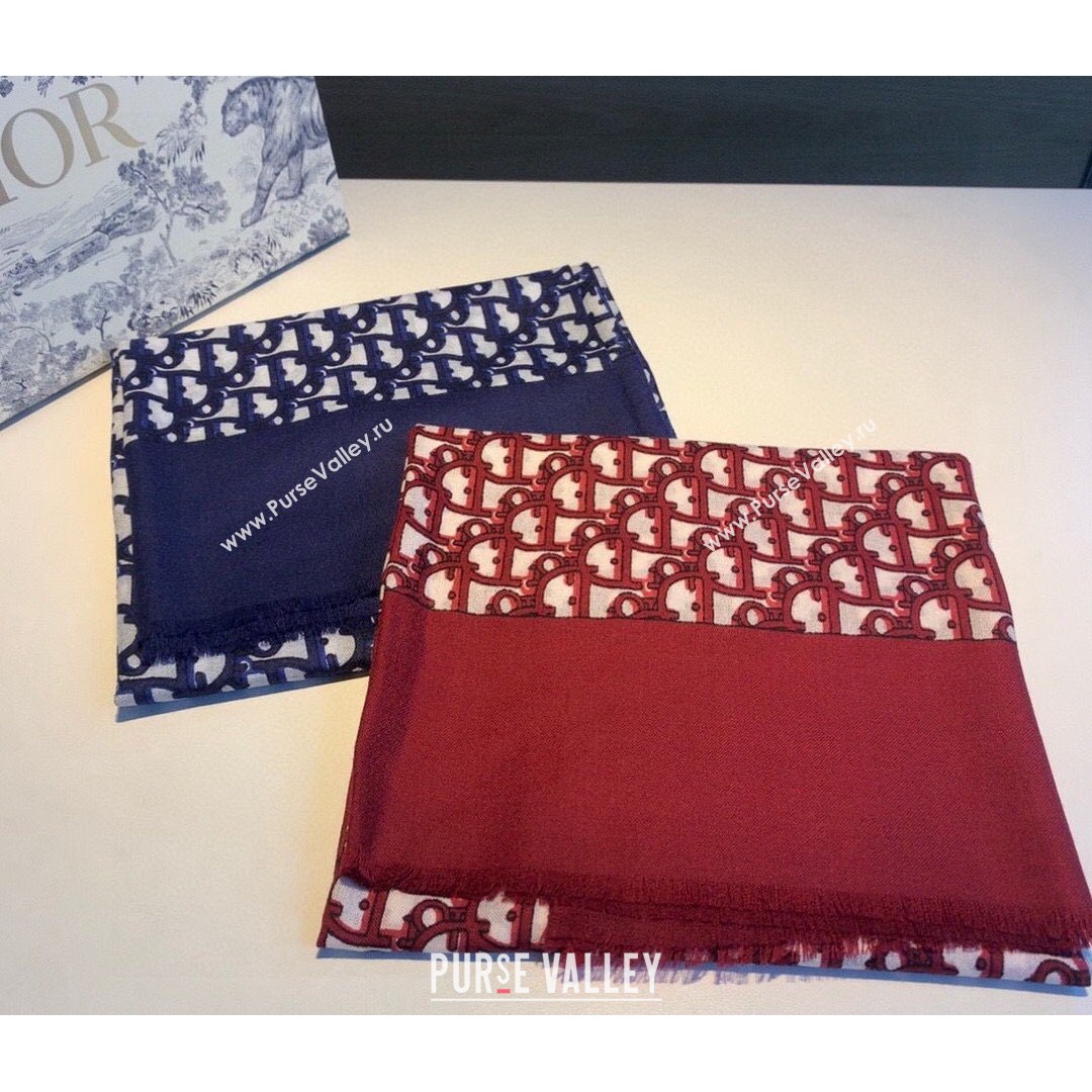 Dior Oblique Scarf 70x180cm Blue 2021 (A-21081818)