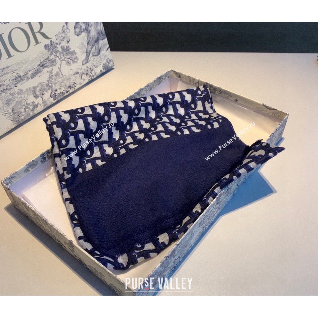 Dior Oblique Scarf 70x180cm Blue 2021 (A-21081818)
