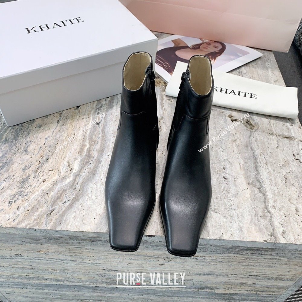 Khaite Marfa Ankle Boot in Calfskin Black 2024 (SY-24092606)