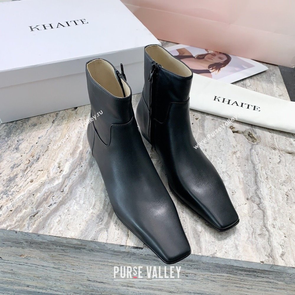 Khaite Marfa Ankle Boot in Calfskin Black 2024 (SY-24092606)