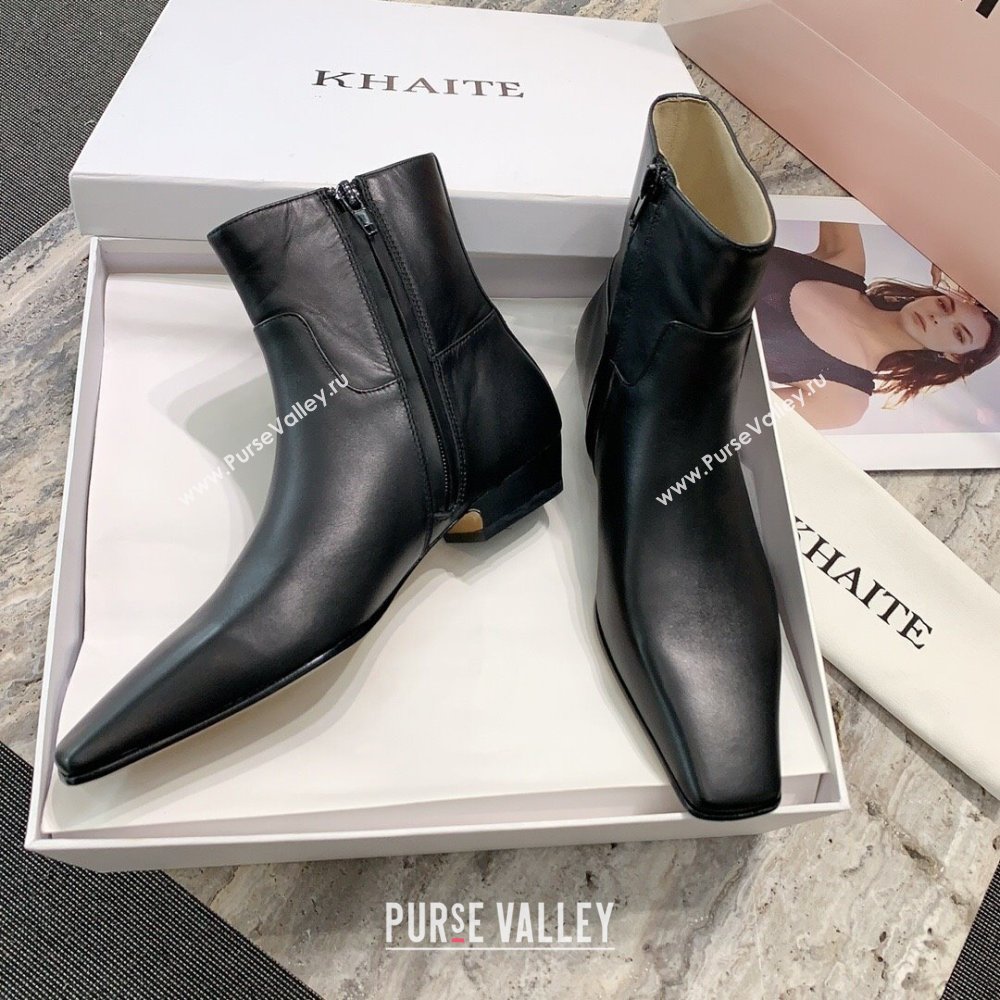 Khaite Marfa Ankle Boot in Calfskin Black 2024 (SY-24092606)