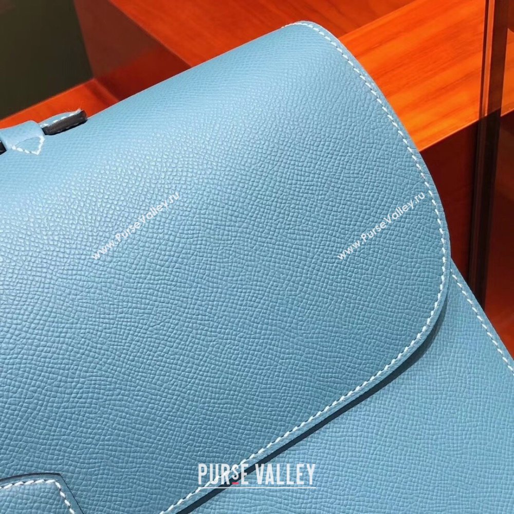 Hermes Sac a Depeches 38 Briefcase in Epsom Leather Blue 2024(Full Handmade) (XYA-24082101)