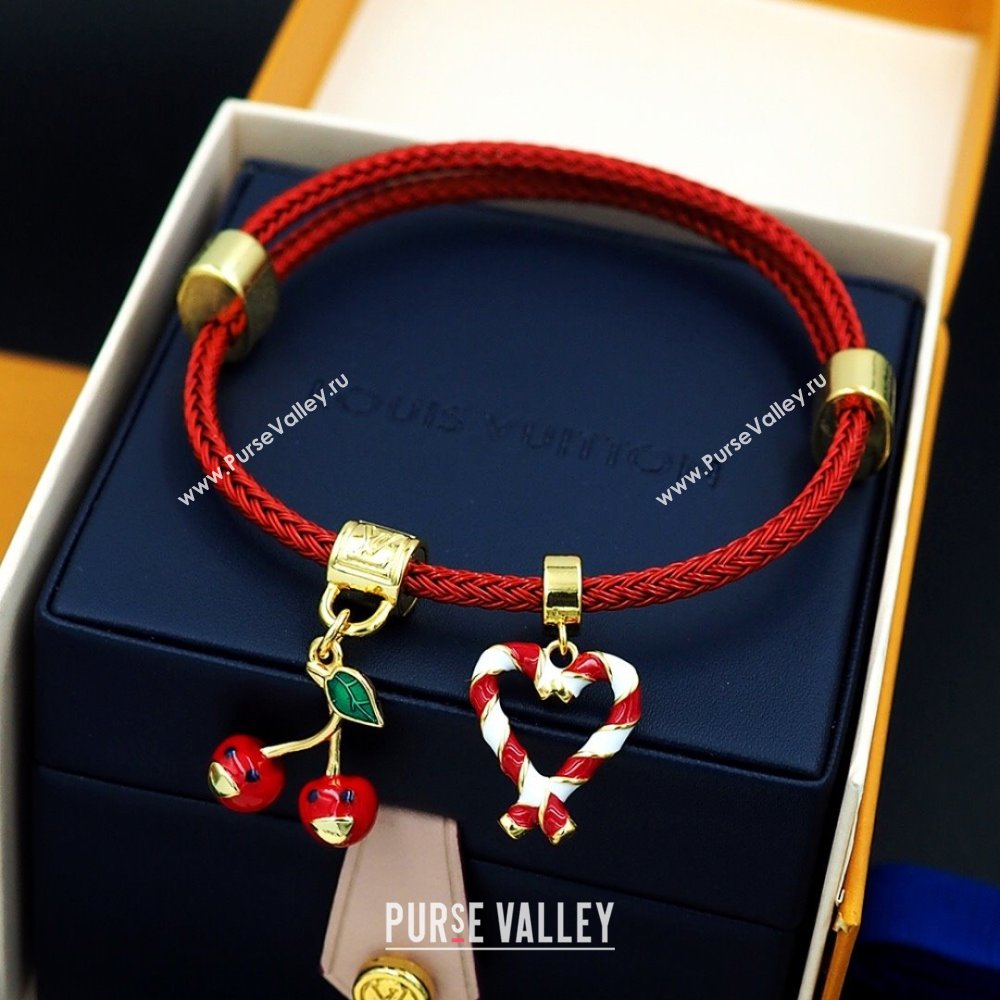 Louis Vuitton LV x TM Cerise Cherry Bracelet Red 2025 0721 (YF-250721126)
