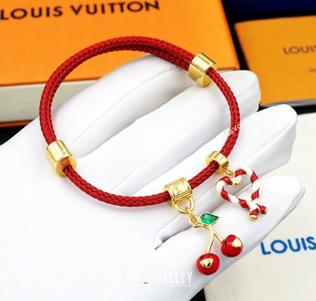 Louis Vuitton LV x TM Cerise Cherry Bracelet Red 2025 0721 (YF-250721126)