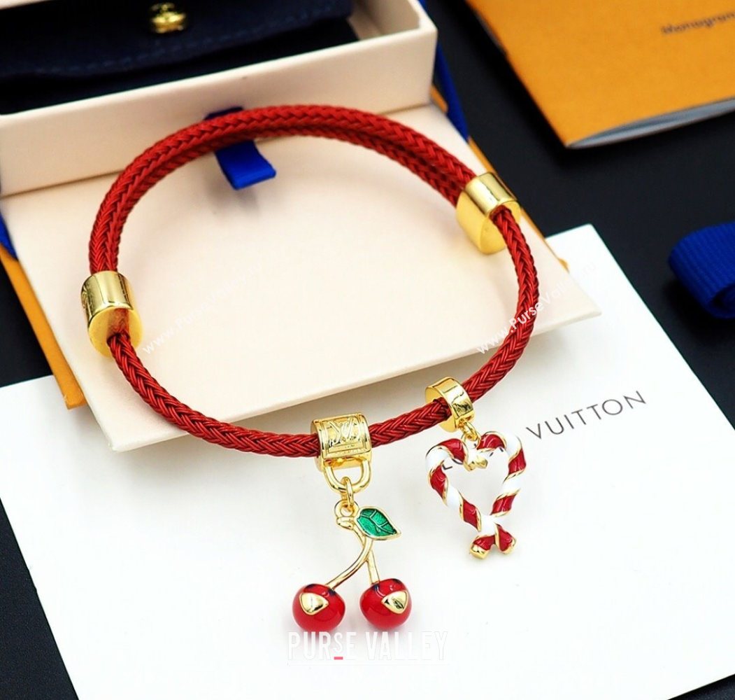 Louis Vuitton LV x TM Cerise Cherry Bracelet Red 2025 0721 (YF-250721126)