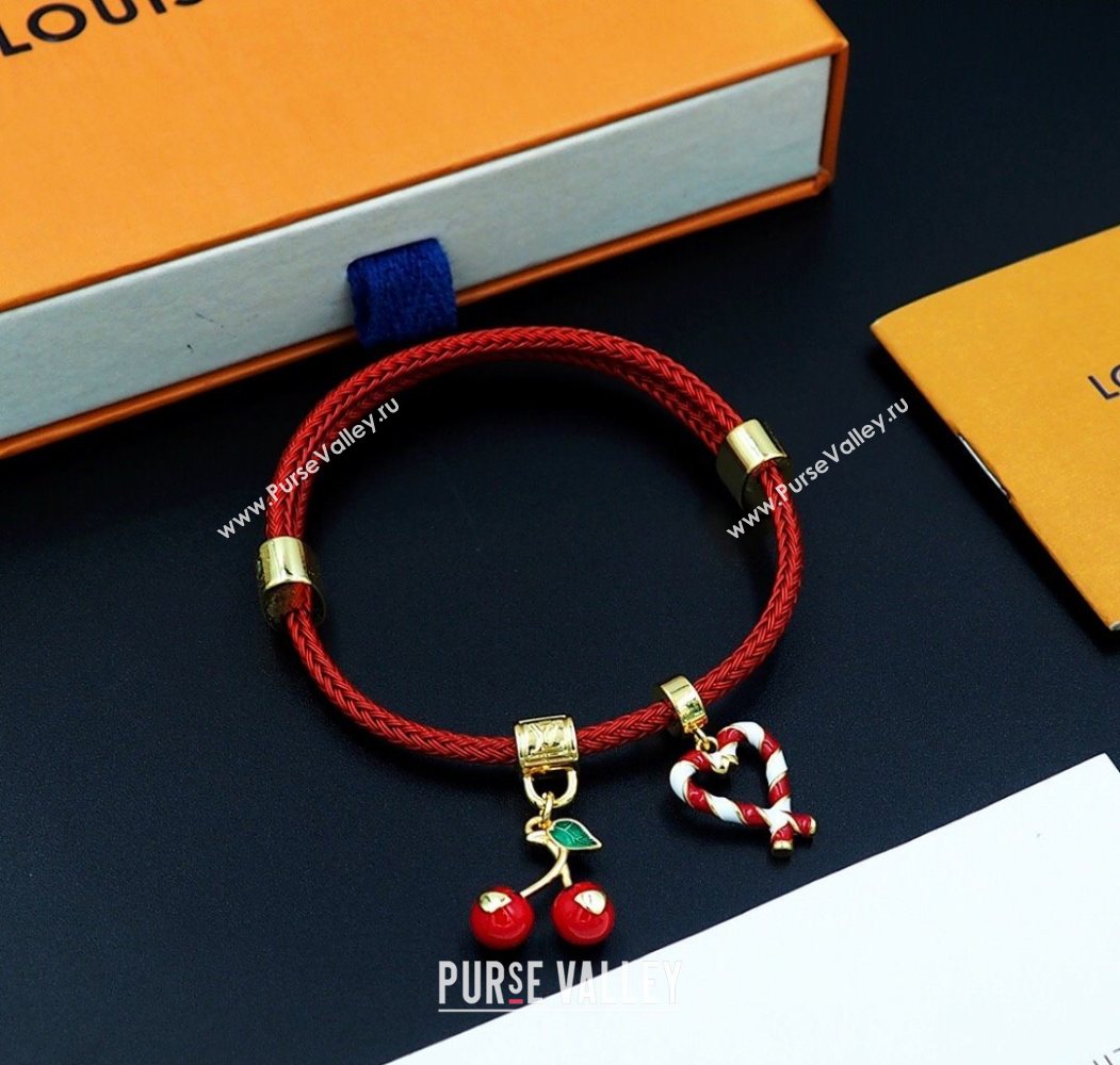 Louis Vuitton LV x TM Cerise Cherry Bracelet Red 2025 0721 (YF-250721126)