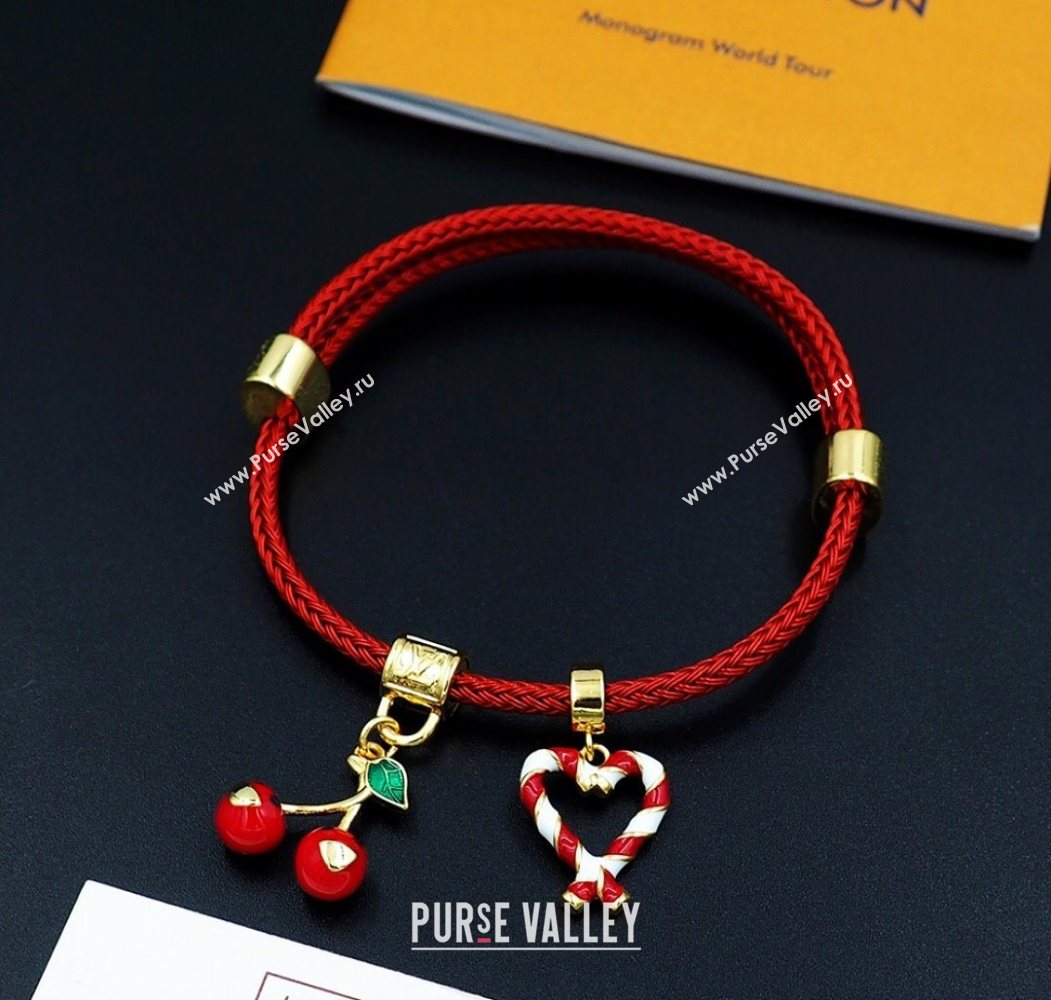 Louis Vuitton LV x TM Cerise Cherry Bracelet Red 2025 0721 (YF-250721126)