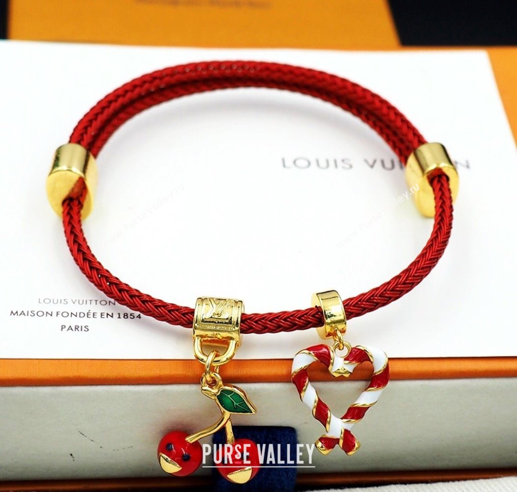Louis Vuitton LV x TM Cerise Cherry Bracelet Red 2025 0721 (YF-250721126)