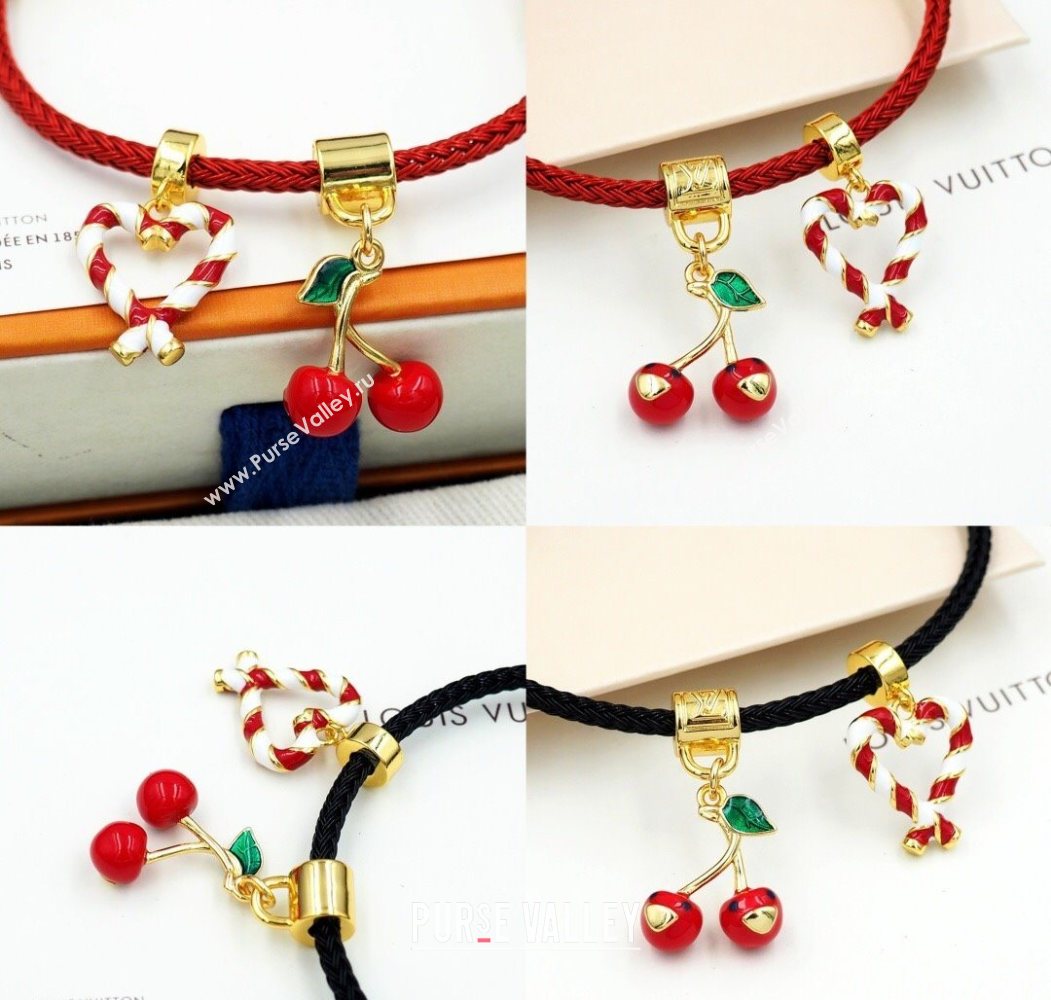 Louis Vuitton LV x TM Cerise Cherry Bracelet Red 2025 0721 (YF-250721126)