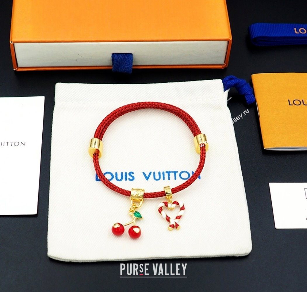 Louis Vuitton LV x TM Cerise Cherry Bracelet Red 2025 0721 (YF-250721126)