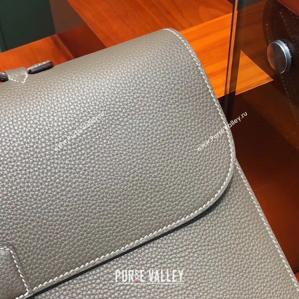 Hermes Sac a Depeches 38 Briefcase in Togo Leather Etoupe 2024(Full Handmade) (XYA-24082106)