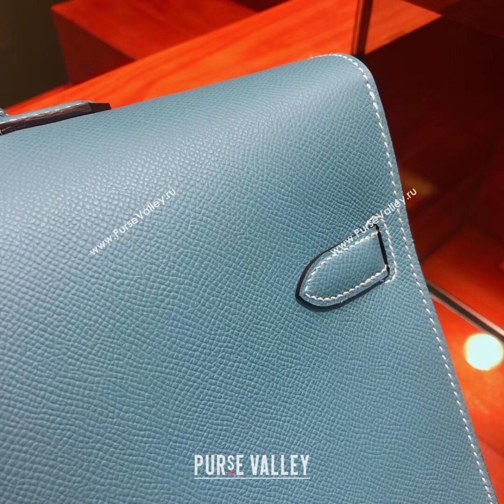 Hermes Kelly 38 Briefcase in Epsom Leather Blue 2024(Full Handmade) (XYA-24082110)