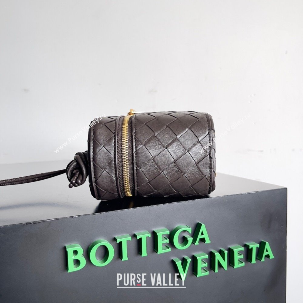 Bottega Veneta Mini Intrecciato Vanity Case 743551 Chocolate 2023 (MS-23101612)