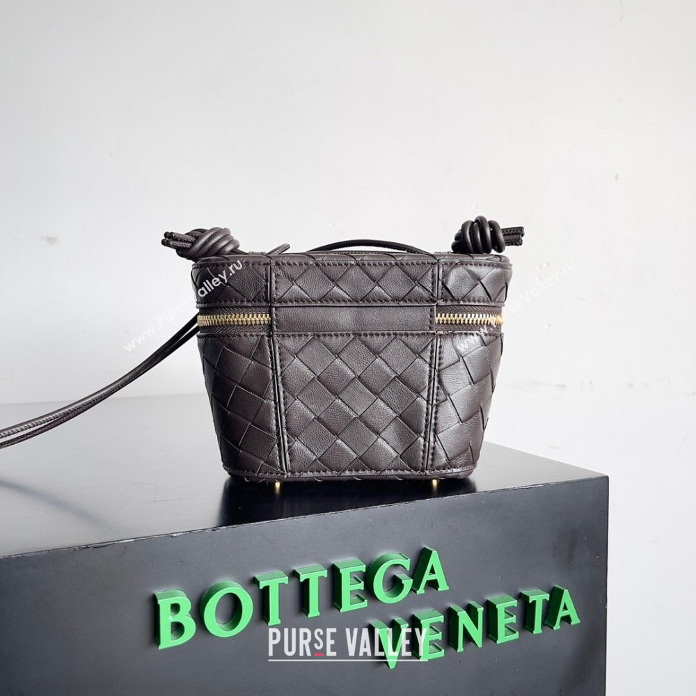 Bottega Veneta Mini Intrecciato Vanity Case 743551 Chocolate 2023 (MS-23101612)