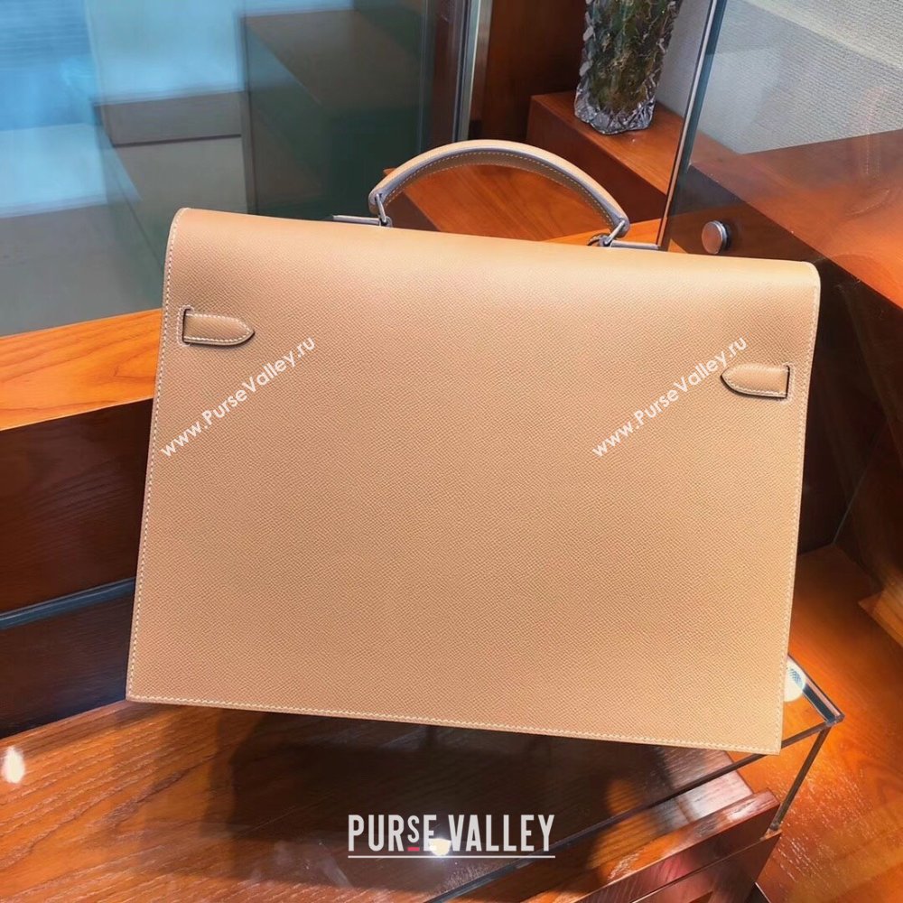 Hermes Kelly 38 Briefcase in Epsom Leather Brown 2024(Full Handmade) (XYA-24082112)