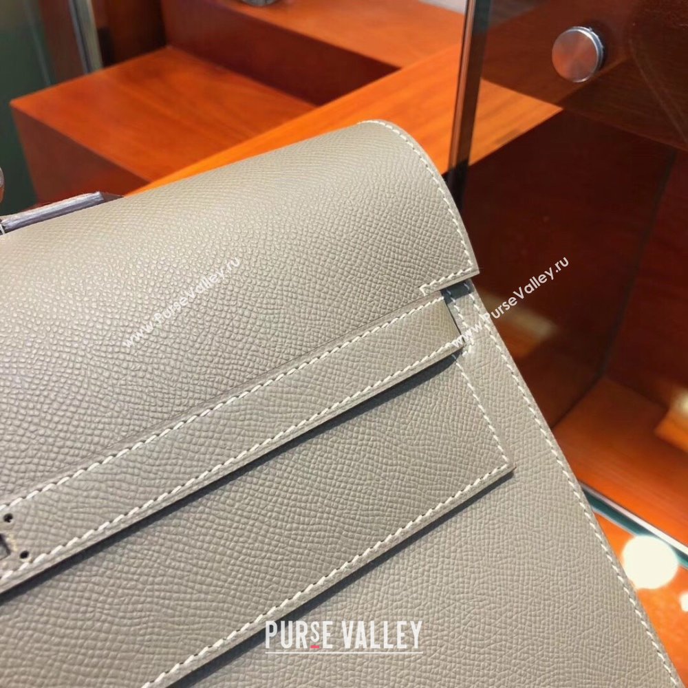 Hermes Kelly 38 Briefcase in Epsom Leather Etoupe 2024(Full Handmade) (XYA-24082113)