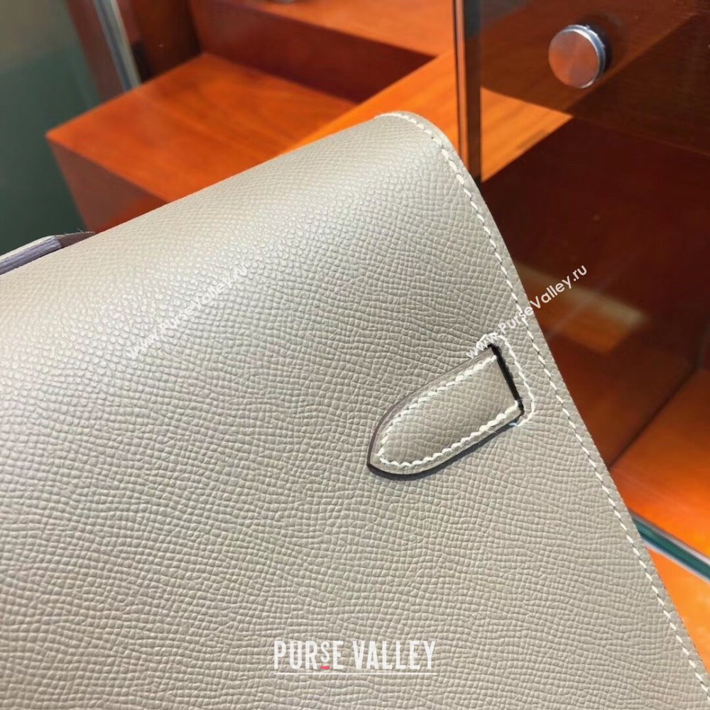 Hermes Kelly 38 Briefcase in Epsom Leather Etoupe 2024(Full Handmade) (XYA-24082113)