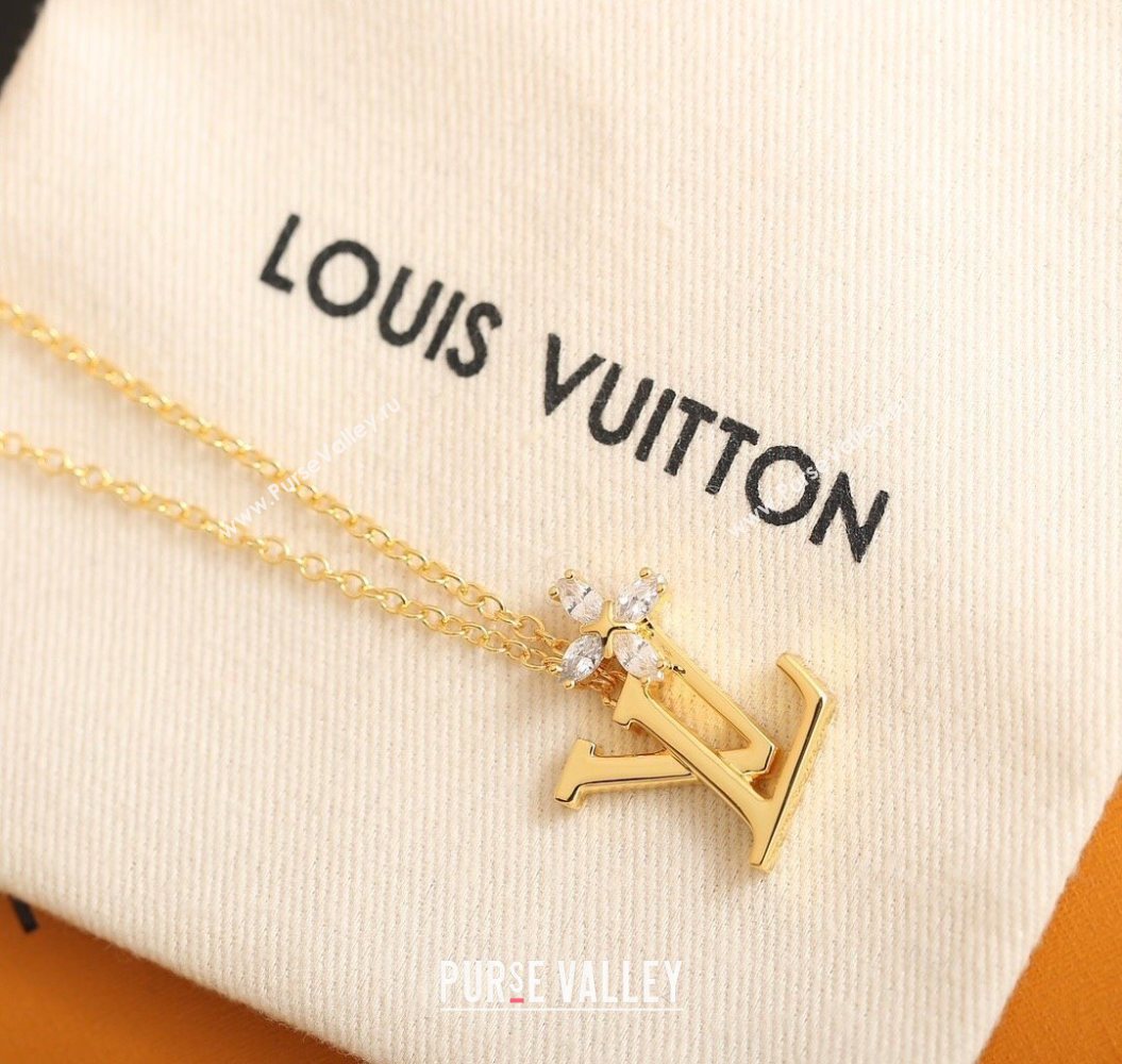 Louis Vuitton LV Iconic Flower Pendant Necklace with Strass 2025 (YF-250726002)