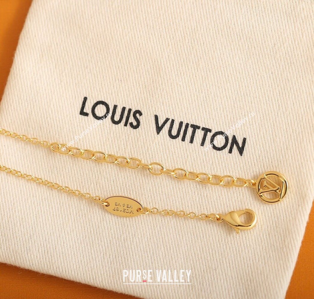 Louis Vuitton LV Iconic Flower Pendant Necklace with Strass 2025 (YF-250726002)