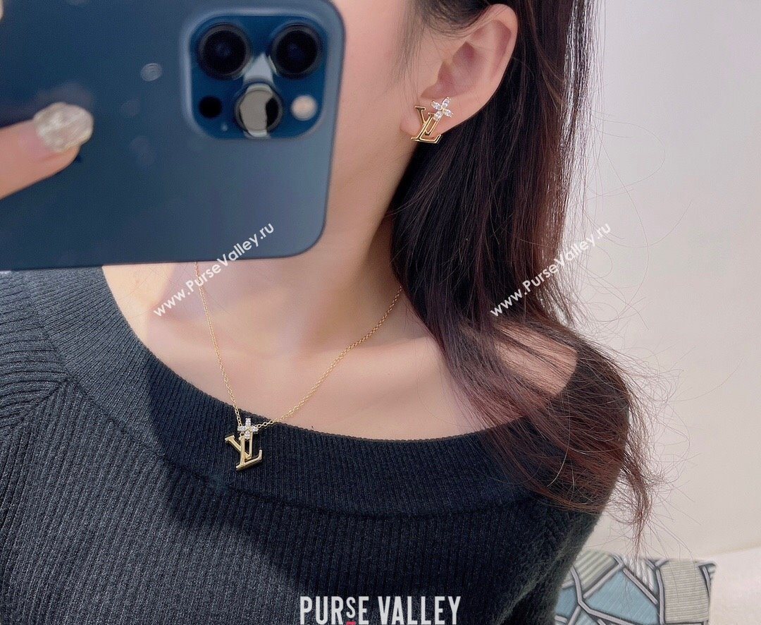 Louis Vuitton LV Iconic Flower Pendant Necklace with Strass 2025 (YF-250726002)