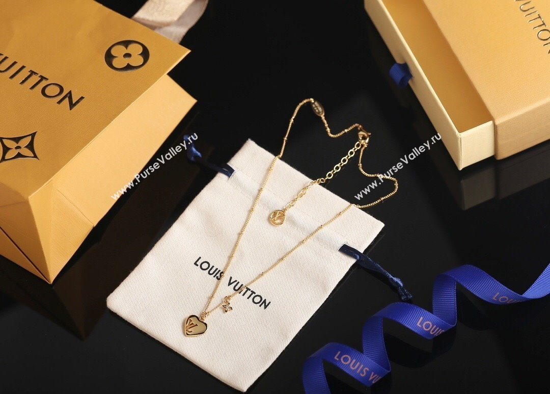 Louis Vuitton Blooming Heart Pendant Necklace 2025 (YF-250726003)