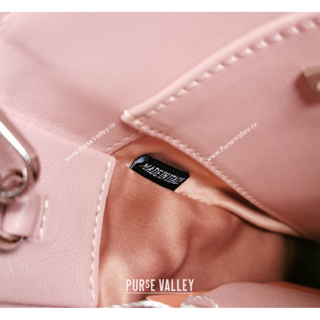 Miu Miu Matelasse Nappa Lambskin Mini Tote Bag 5BA220 Pink 2021 (JD-21091009)