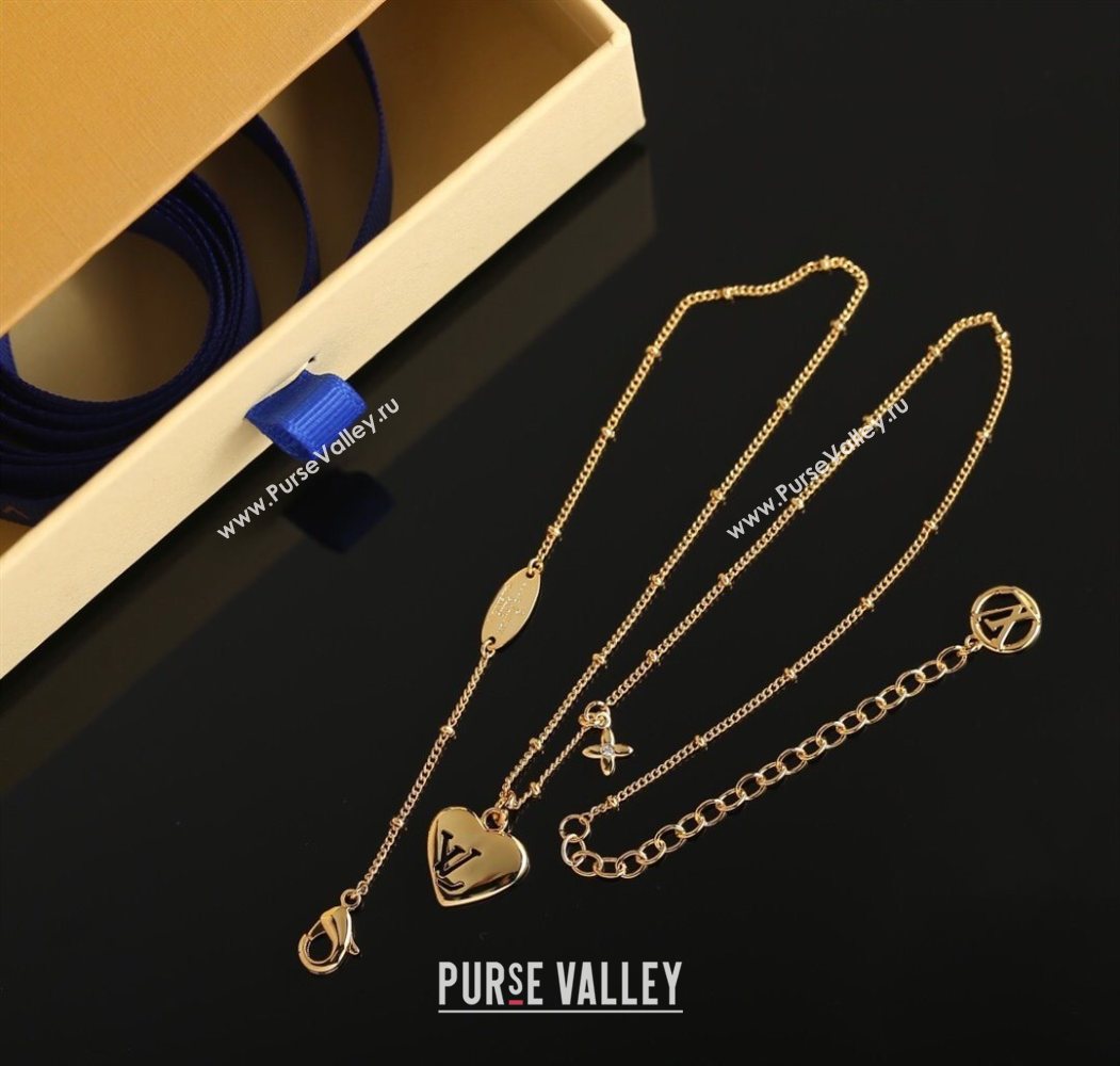 Louis Vuitton Blooming Heart Pendant Necklace 2025 (YF-250726003)