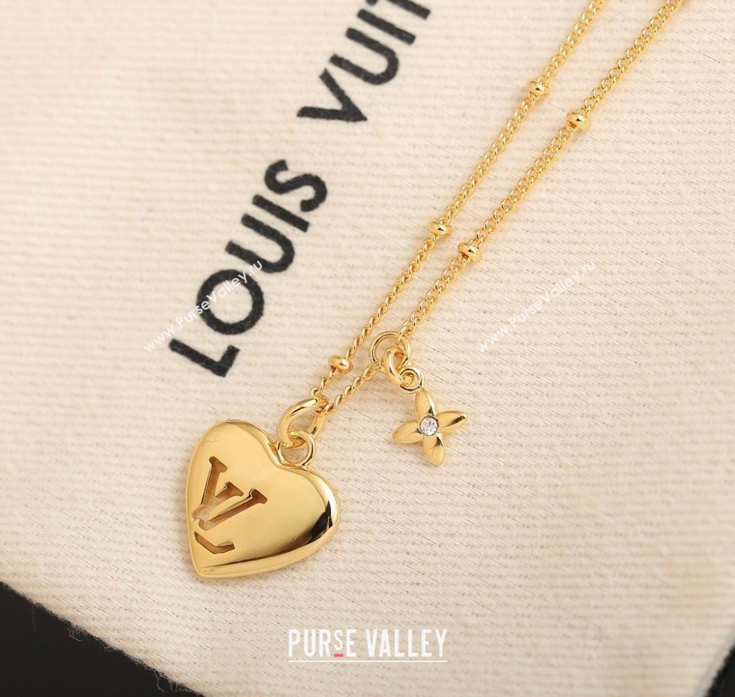 Louis Vuitton Blooming Heart Pendant Necklace 2025 (YF-250726003)