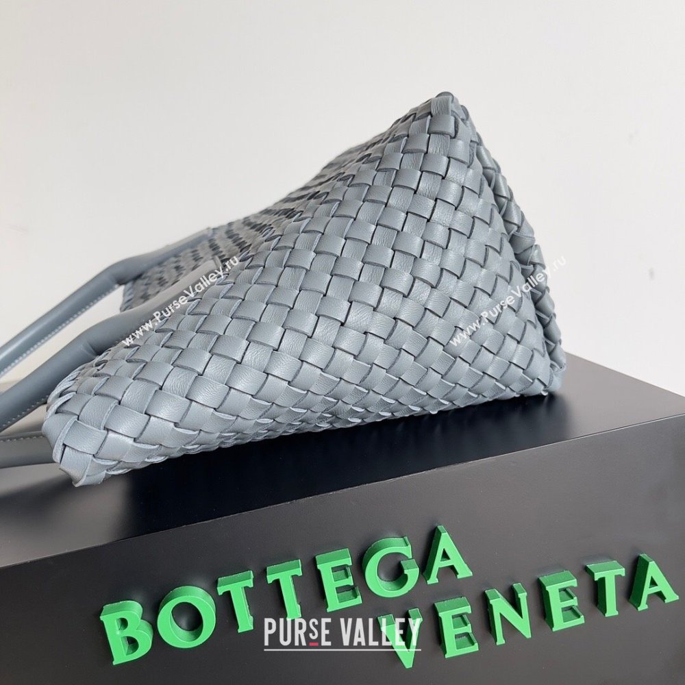 Bottega Veneta Small Cabat Tote Bag in Intreccio Leather 730297 Grey 2023 (MS-23101401)