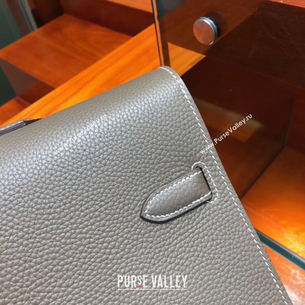 Hermes Kelly 38 Briefcase in Togo Leather Etoupe 2024(Full Handmade) (XYA-24082116)