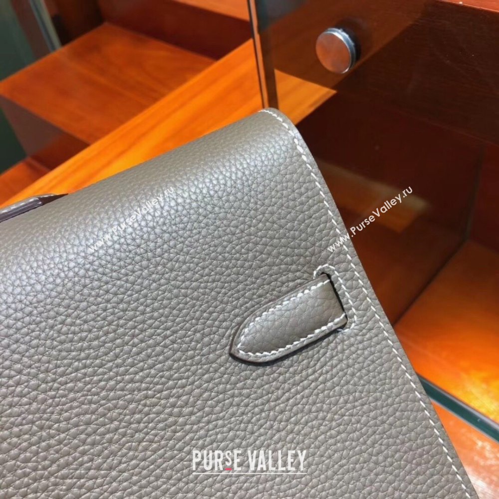 Hermes Kelly 38 Briefcase in Togo Leather Etoupe 2024(Full Handmade) (XYA-24082116)