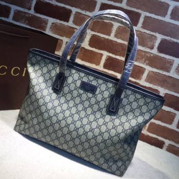 Gucci GG Canvas Tote Bag 211137 Blue 2024 (DLH-240522037)