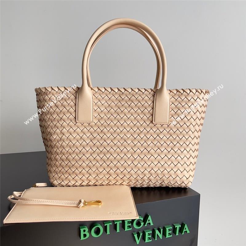 Bottega Veneta Small Cabat Tote Bag in Intreccio Leather 730297 Beige 2023 (MS-23101402)