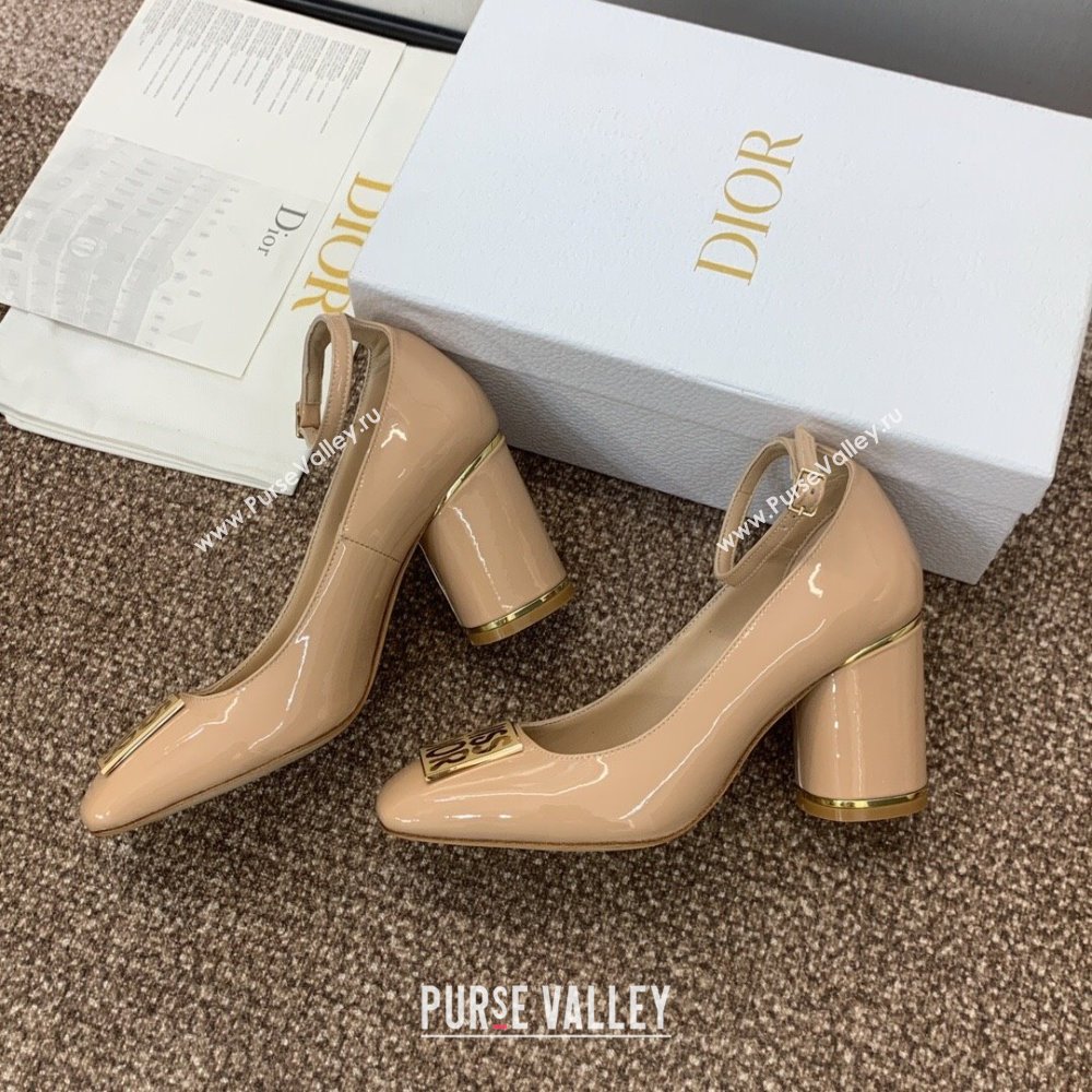 Dior Miss Dior Pump 8.5cm Heel in Nude Patent Calfskin 2024 (JC-24092902)
