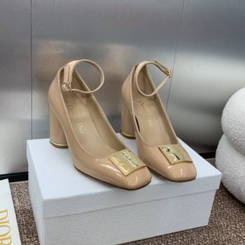 Dior Miss Dior Pump 8.5cm Heel in Nude Patent Calfskin 2024 (JC-24092902)