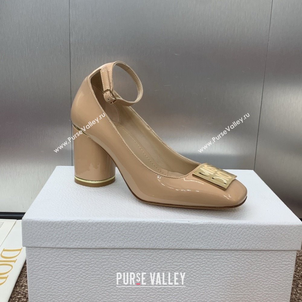 Dior Miss Dior Pump 8.5cm Heel in Nude Patent Calfskin 2024 (JC-24092902)