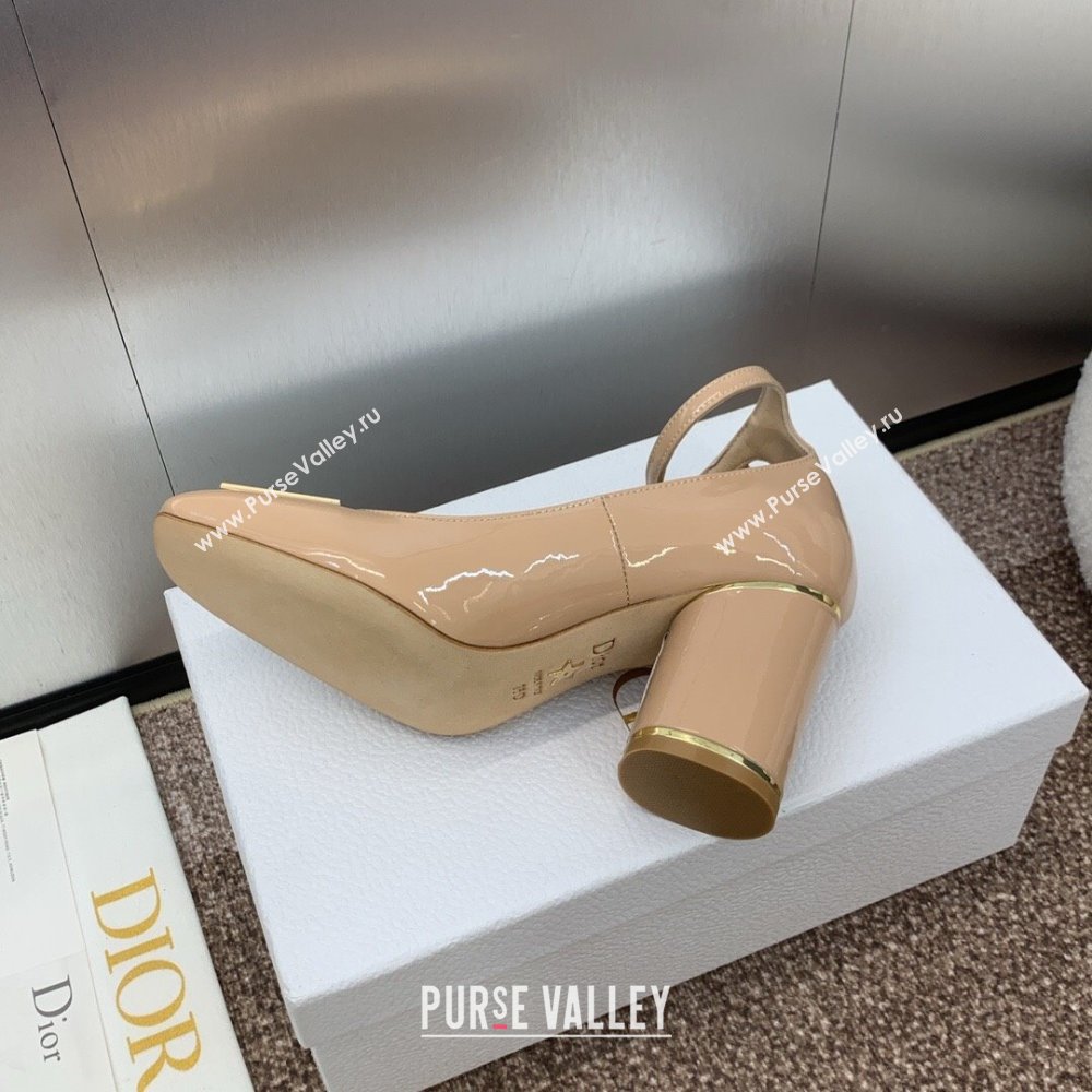 Dior Miss Dior Pump 8.5cm Heel in Nude Patent Calfskin 2024 (JC-24092902)