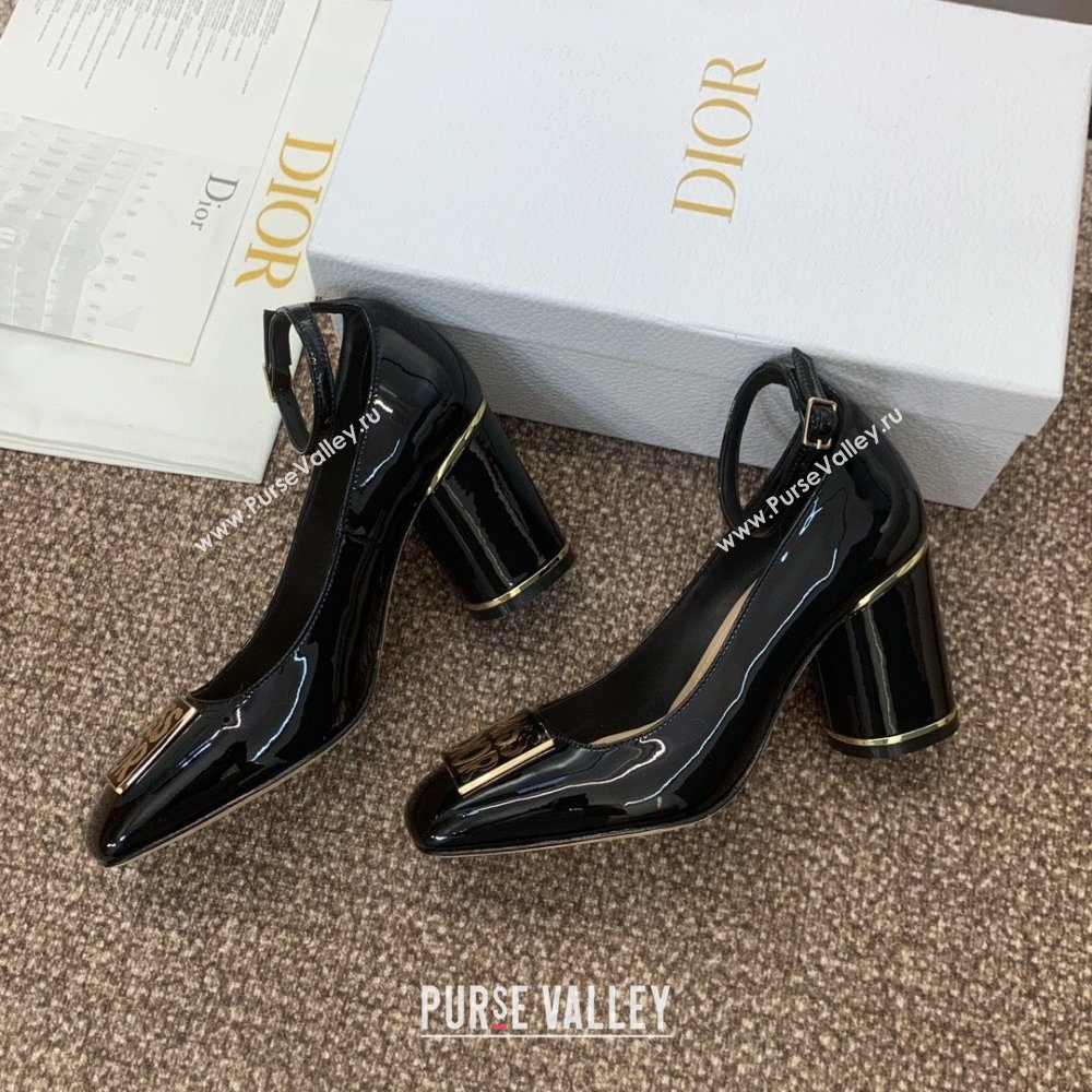 Dior Miss Dior Pump 8.5cm Heel in Black Patent Calfskin 2024 (JC-24092903)