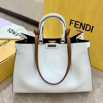 Fendi Large Peekaboo X-Tote Bag White 2021 (AFEI-21031903)