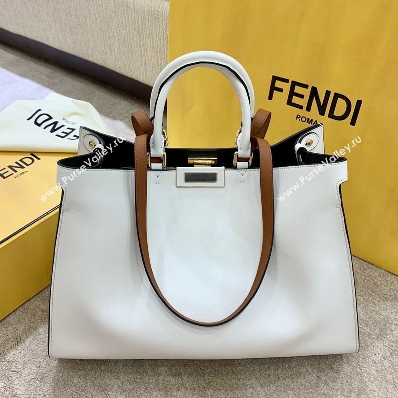 Fendi Large Peekaboo X-Tote Bag White 2021 (AFEI-21031903)